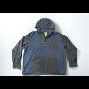 L.L. Bean Two-Tone Blue and Gray Hooded Sweatshirt